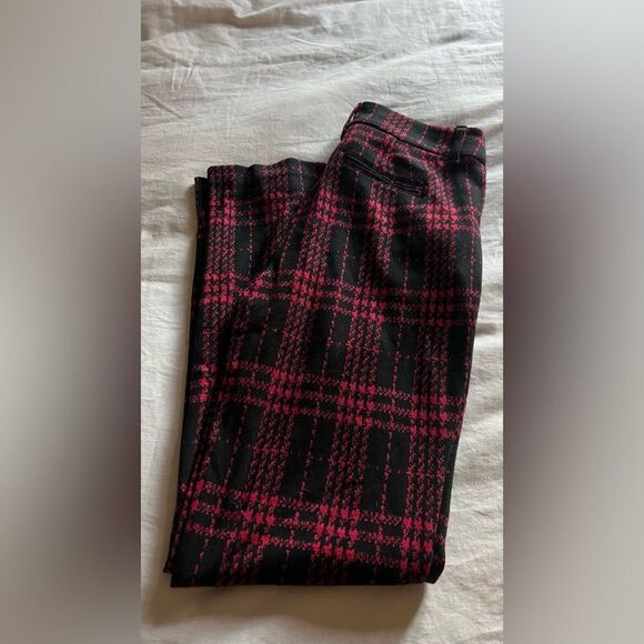 Time and Tru Black and Red Plaid Pant - Picture 4 of 5